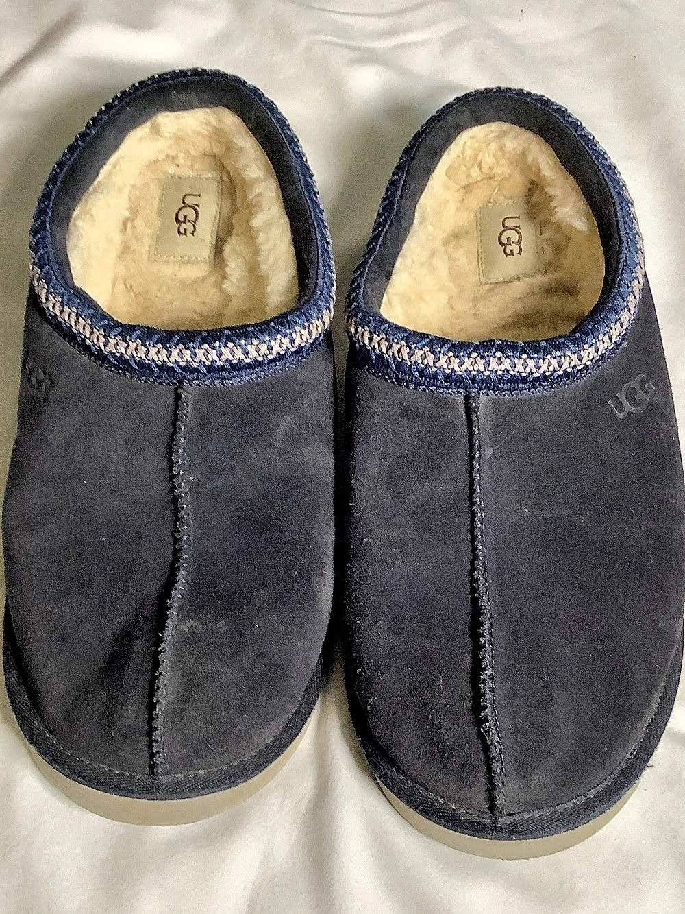 UGG Tasman Slipper Sheepskin Black & Blue US 11